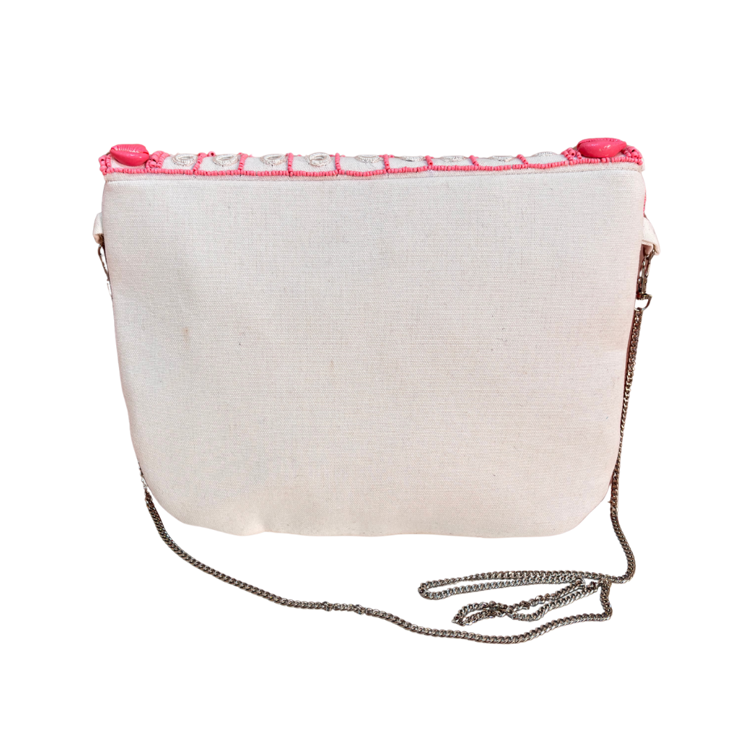 Boho Chic Cotton Crossbody Clutch and Convertible Sling