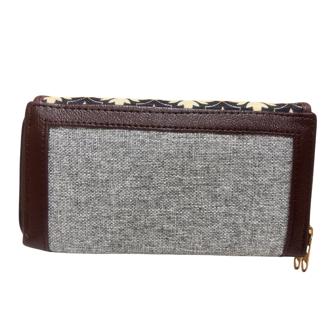 The Hamsafar Edition:- Women's Ethnic Jute Fabric Wallet with Double Partition