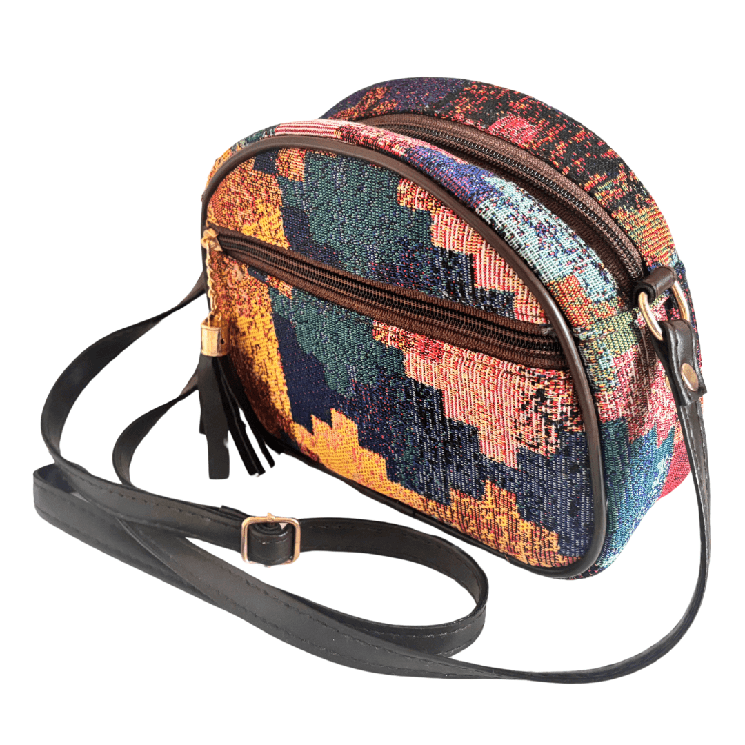 The Saheli Edition:- Women's Multicolour Crescent Moon Sling Bag