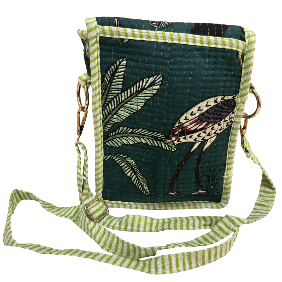 Quilted Cotton Mobile Sling Bag | The House of RajPadmini