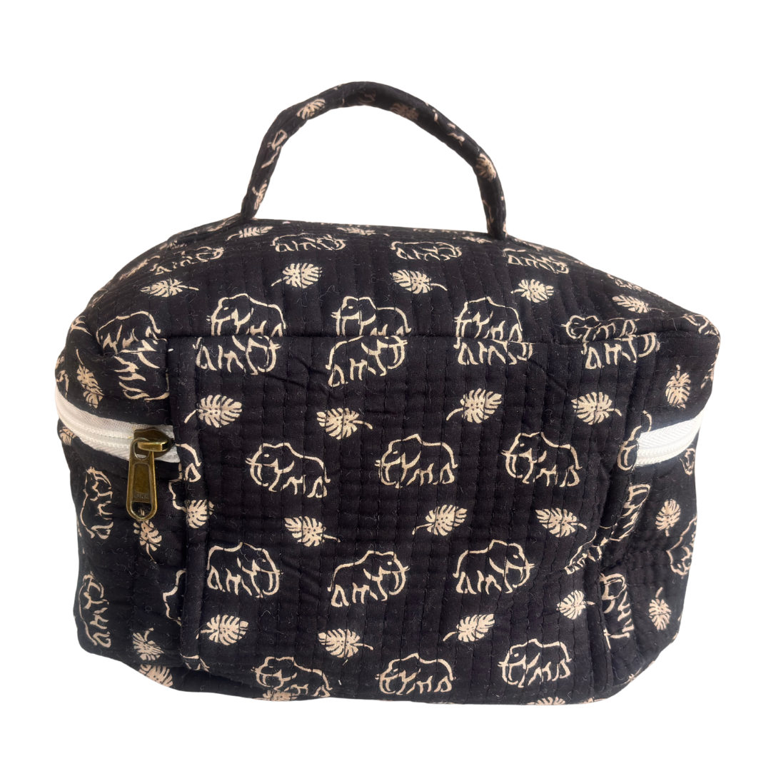 The House of RajPadmini Quilted Cotton Cosmetic Case