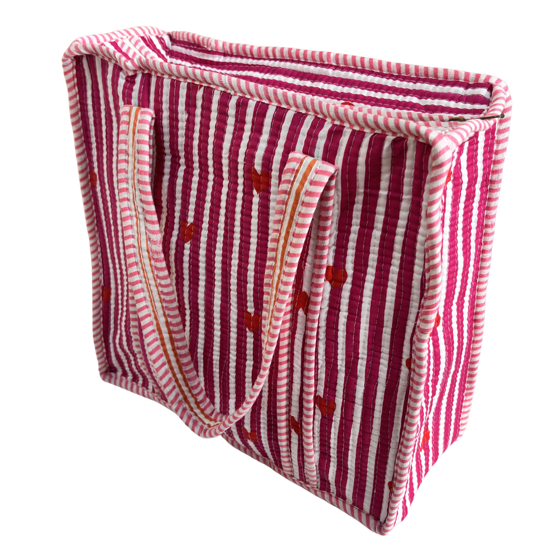 RajPadmini Handcrafted Quilted Cotton Ghar Se Mandir Edition - Tiffin & Pooja Carrier Collection