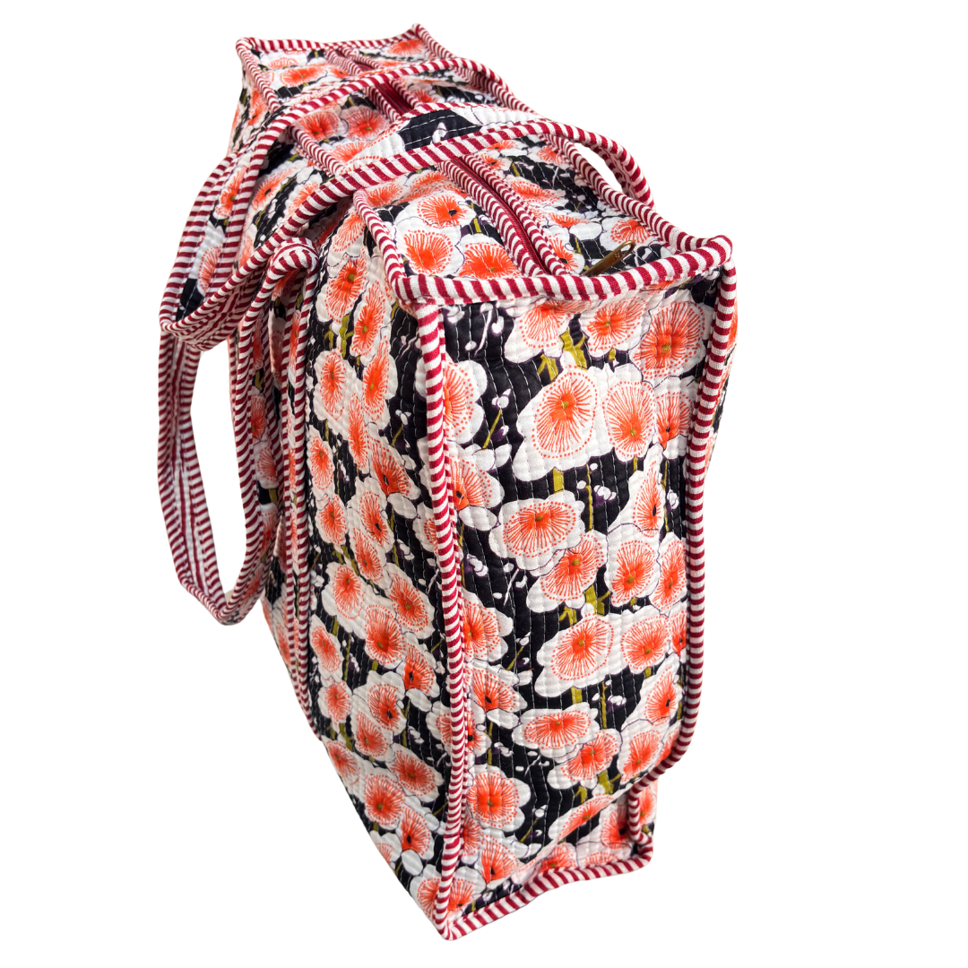 The Bazaar Bhoot Edition:- Premium Cotton Quilted Shopping Tote Bag