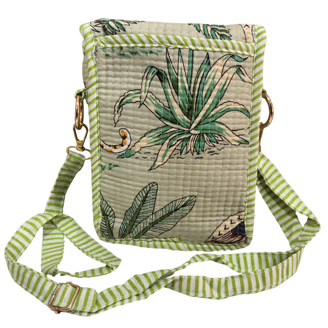 Quilted Cotton Mobile Sling Bag | The House of RajPadmini