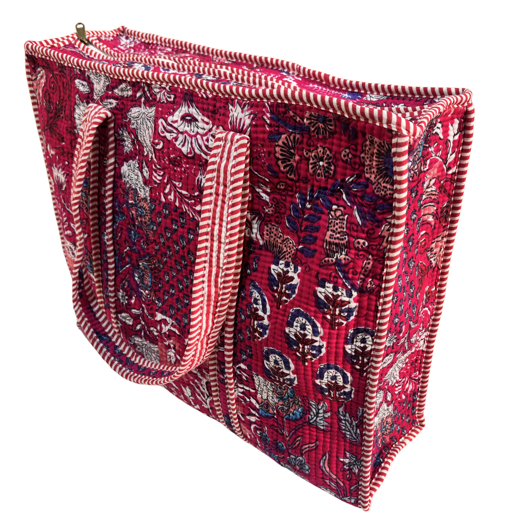 The Bazaar Bhoot Edition:- Premium Cotton Quilted Shopping Tote Bag