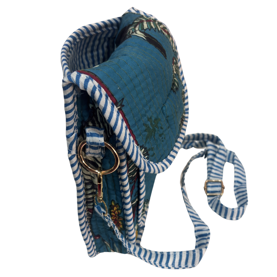 Quilted Cotton Mobile Sling Bag | The House of RajPadmini