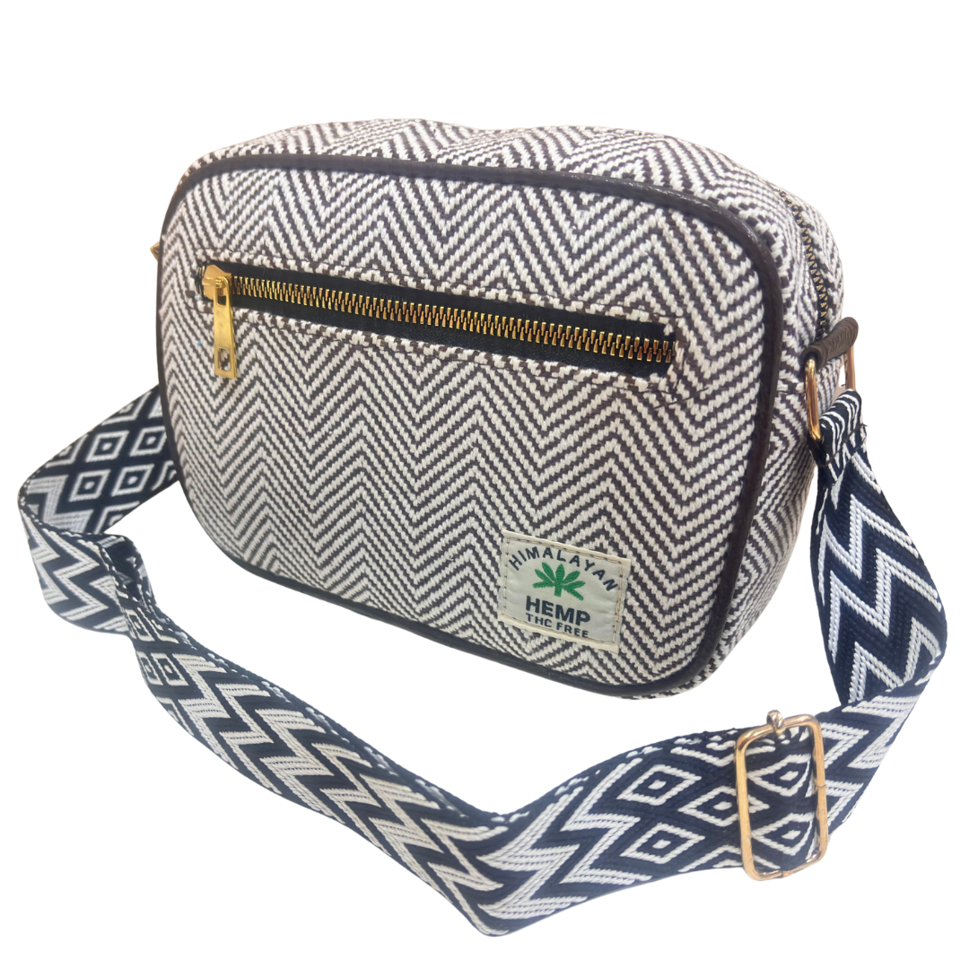 The RajPadmini Planet-Friendly Brown Hemp Adventure Sling Bag