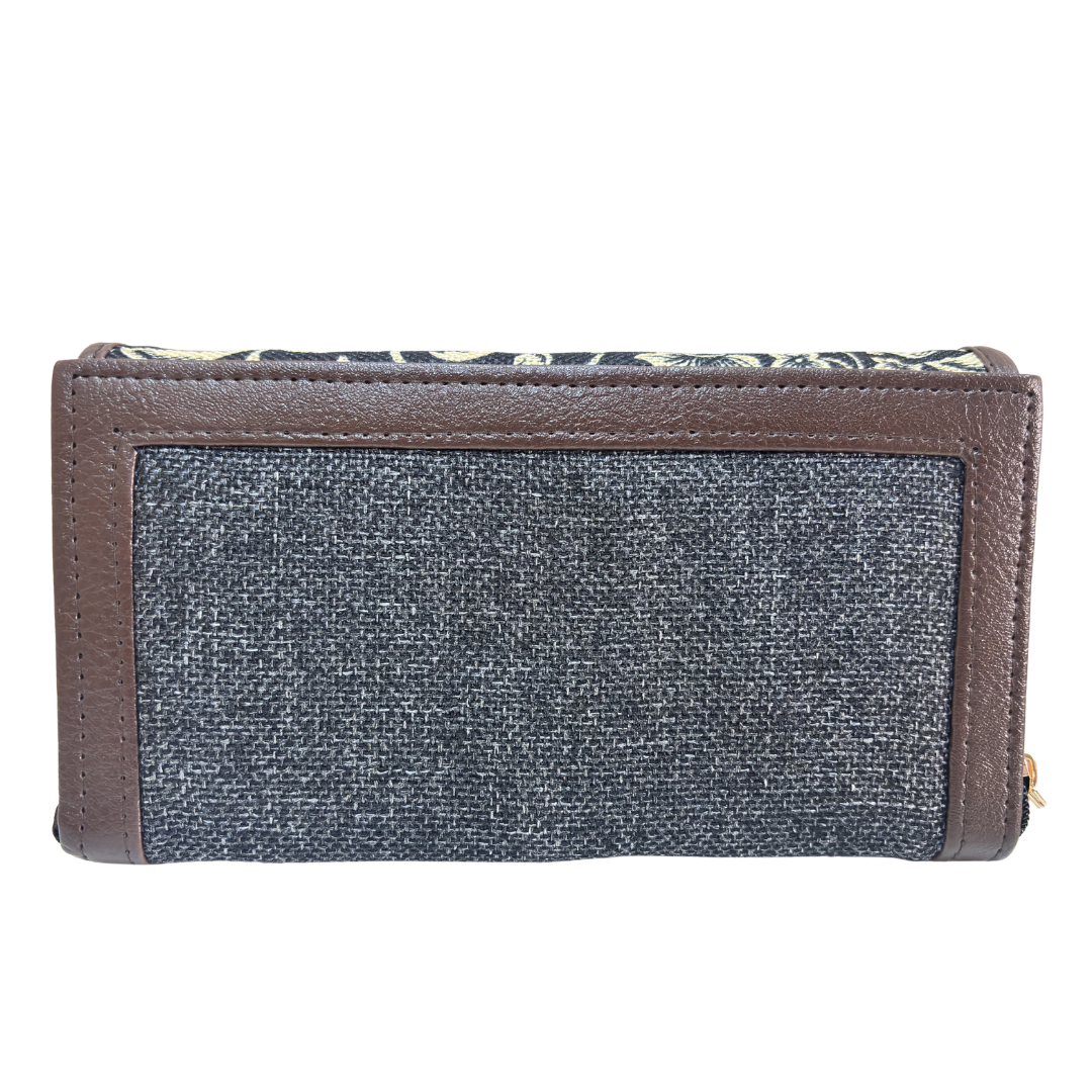 The Hamsafar Edition:- Women's Ethnic Jute Fabric Wallet with Double Partition