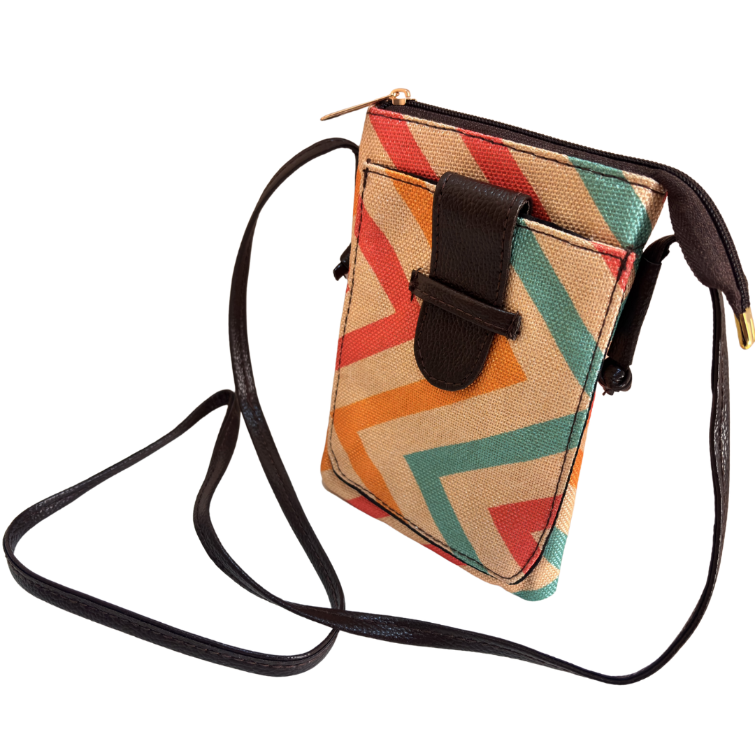 Mobile Sling Bag for Women | Printed Crossbody Phone Bag for Travel & Daily Use | The House of RajPadmini