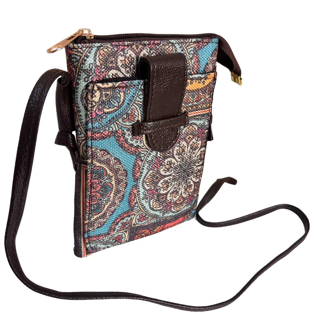 Mobile Sling Bag for Women | Printed Crossbody Phone Bag for Travel & Daily Use | The House of RajPadmini