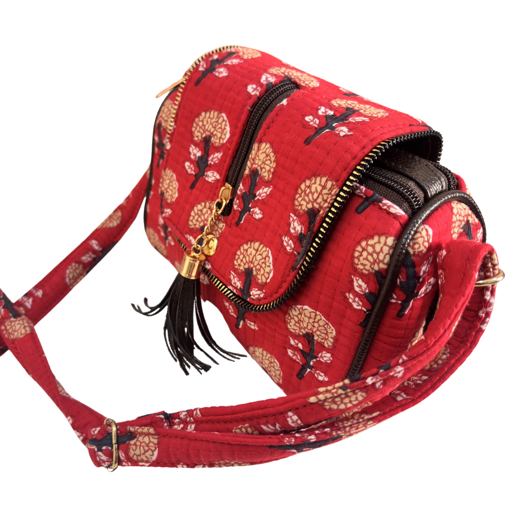 RajPadmini Handcrafted Quilted Cotton Sling Bag