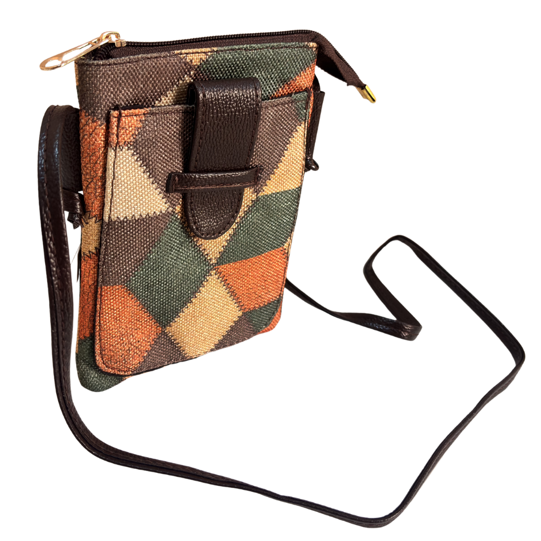 Mobile Sling Bag for Women | Printed Crossbody Phone Bag for Travel & Daily Use | The House of RajPadmini