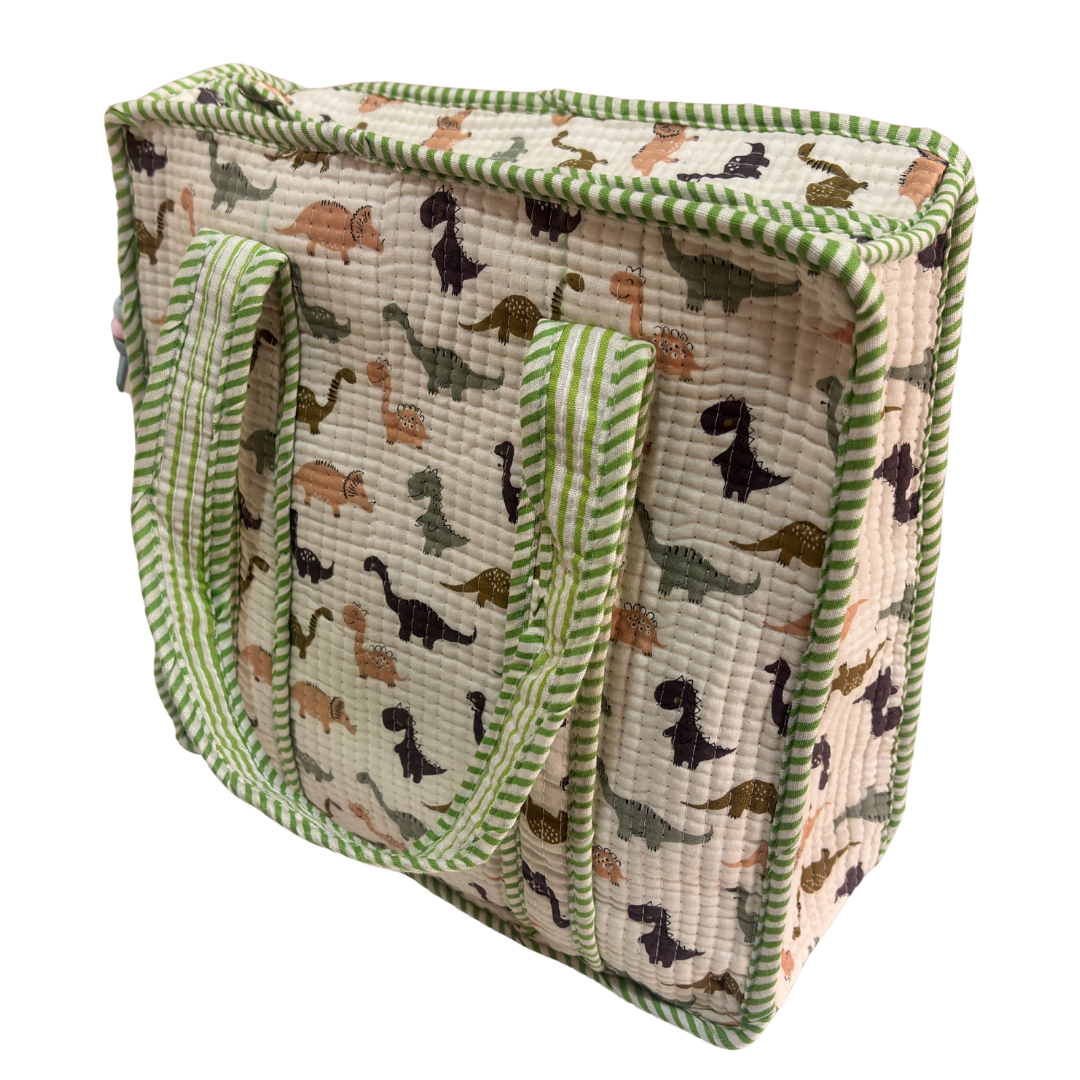 RajPadmini Handcrafted Quilted Cotton Ghar Se Mandir Edition - Tiffin & Pooja Carrier Collection