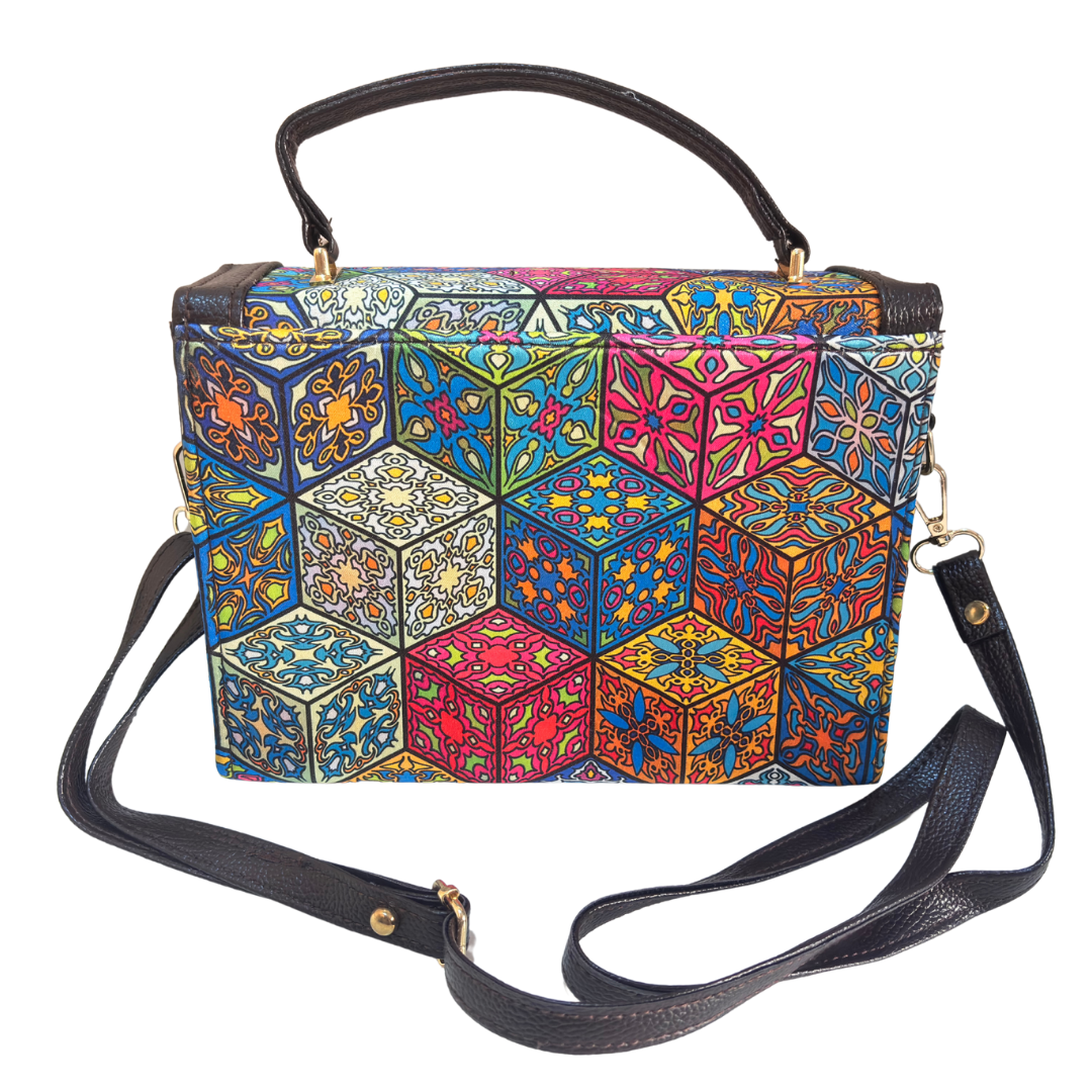 The House of RajPadmini Mandala Print Crossbody Box Bag