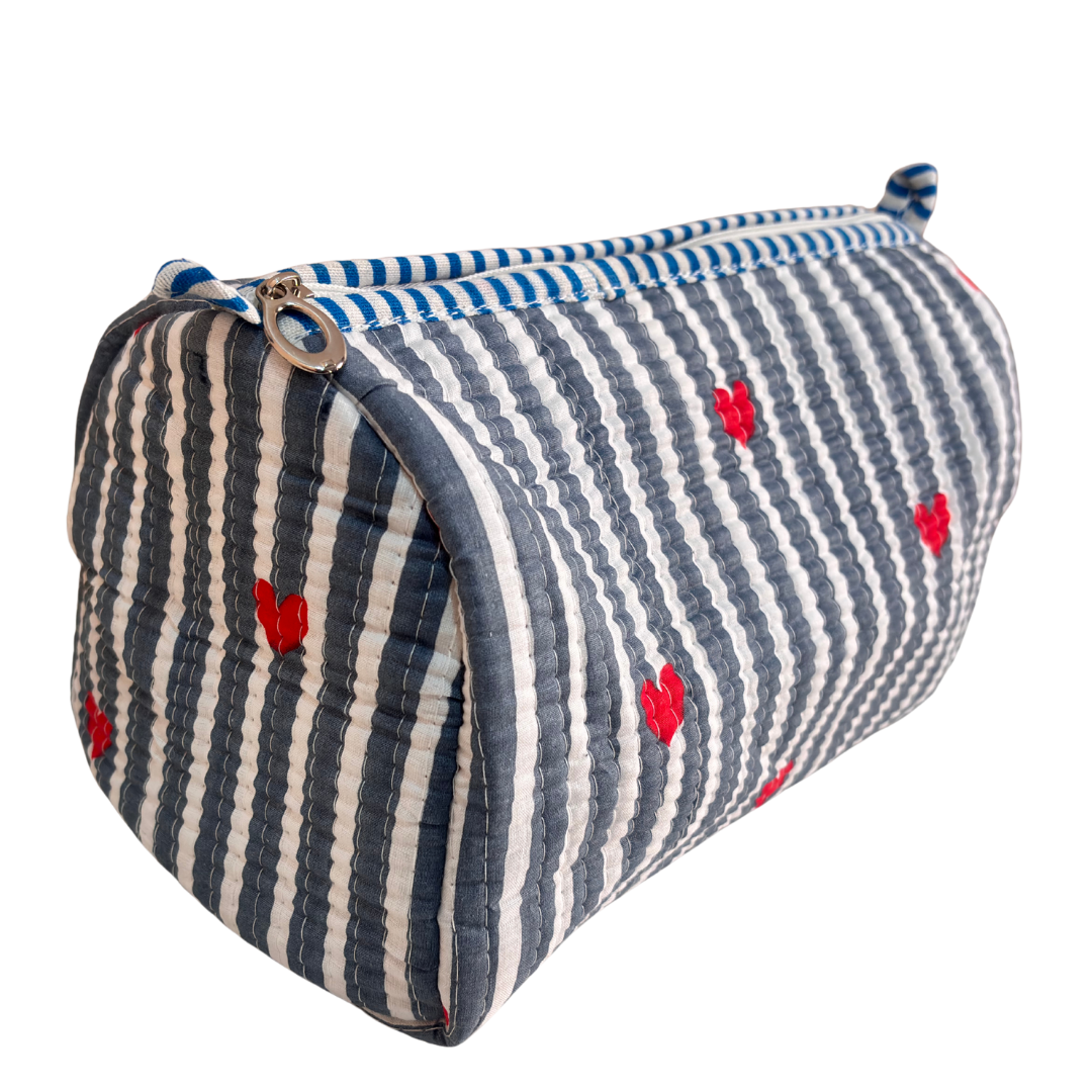 The Alfred Edition Multipurpose Travel Organizers:- Premium Handcrafted Waterproof Quilted Cotton Beauty/Travel Organizer Bag for Men & Women