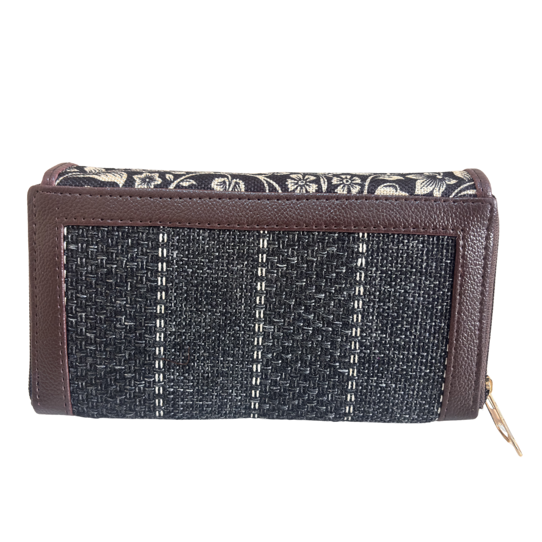 The Hamsafar Edition:- Women's Ethnic Jute Fabric Wallet with Double Partition