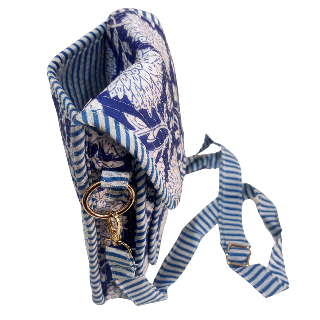 Quilted Cotton Mobile Sling Bag | The House of RajPadmini