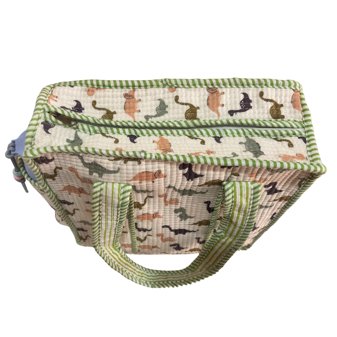 RajPadmini Handcrafted Quilted Cotton Ghar Se Mandir Edition - Tiffin & Pooja Carrier Collection