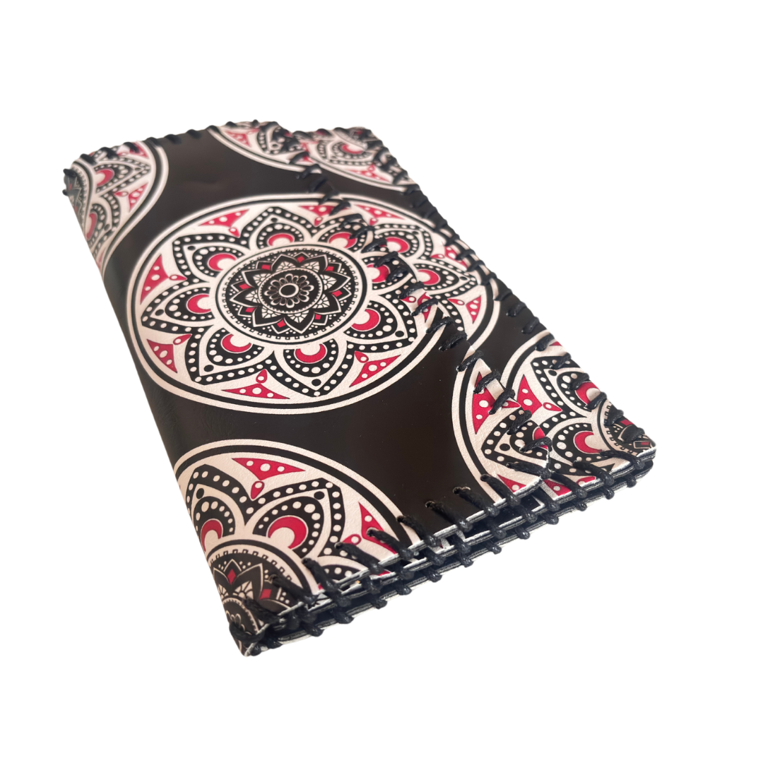 The Virasat Edition:- Black Ethnic Print Wallet & Convertible Sling