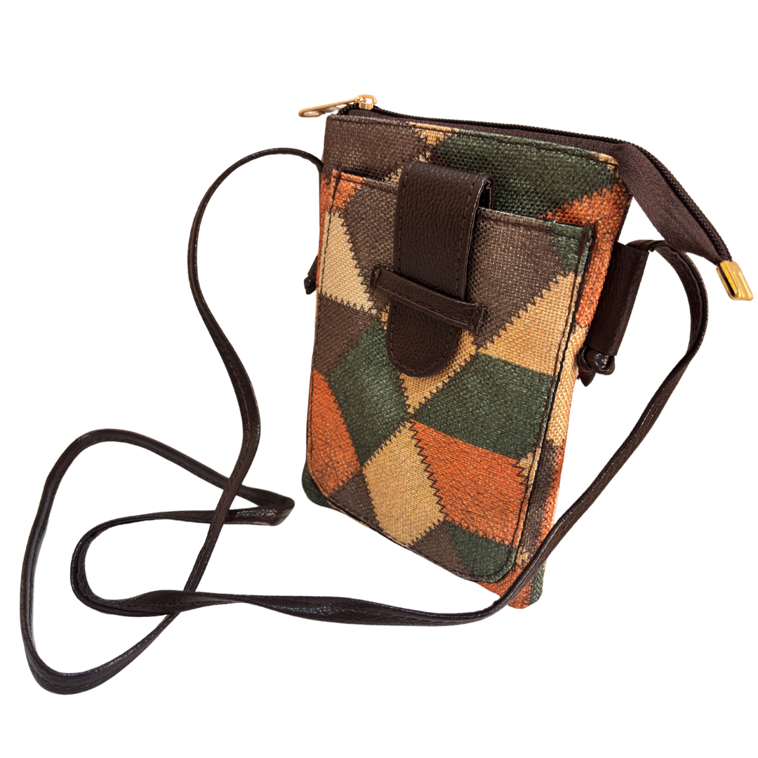 Mobile Sling Bag for Women | Printed Crossbody Phone Bag for Travel & Daily Use | The House of RajPadmini