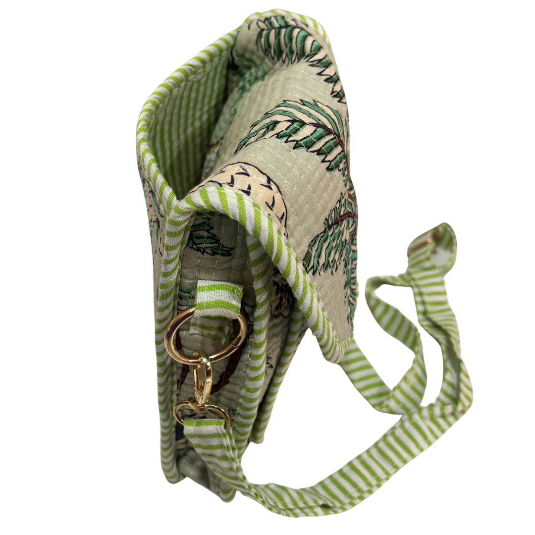 Quilted Cotton Mobile Sling Bag | The House of RajPadmini