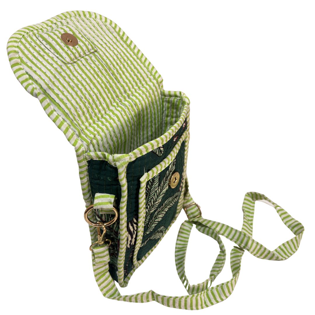 Quilted Cotton Mobile Sling Bag | The House of RajPadmini