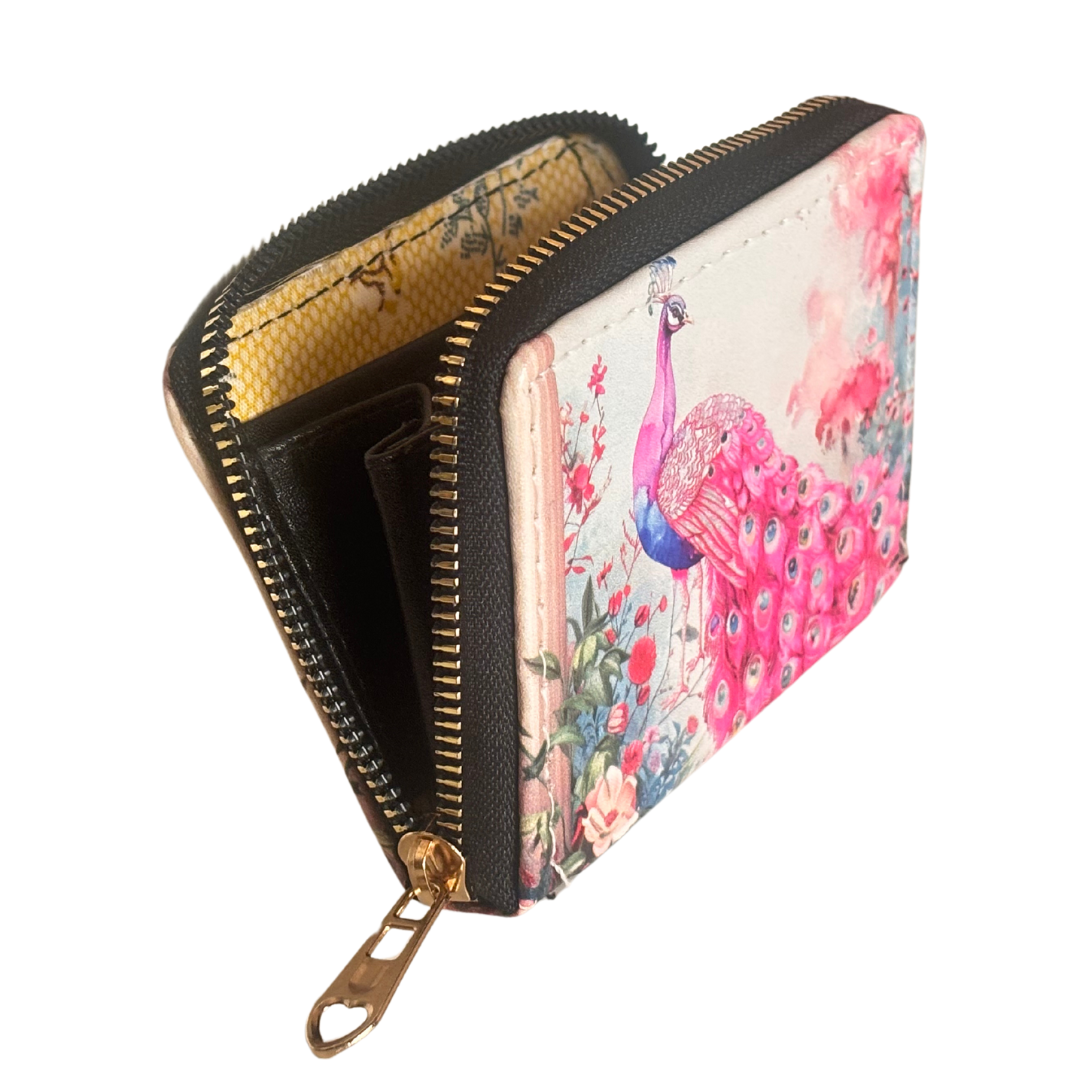 Women's Paisa Wasool Ethnic Patterned Peacock Coin Wallet