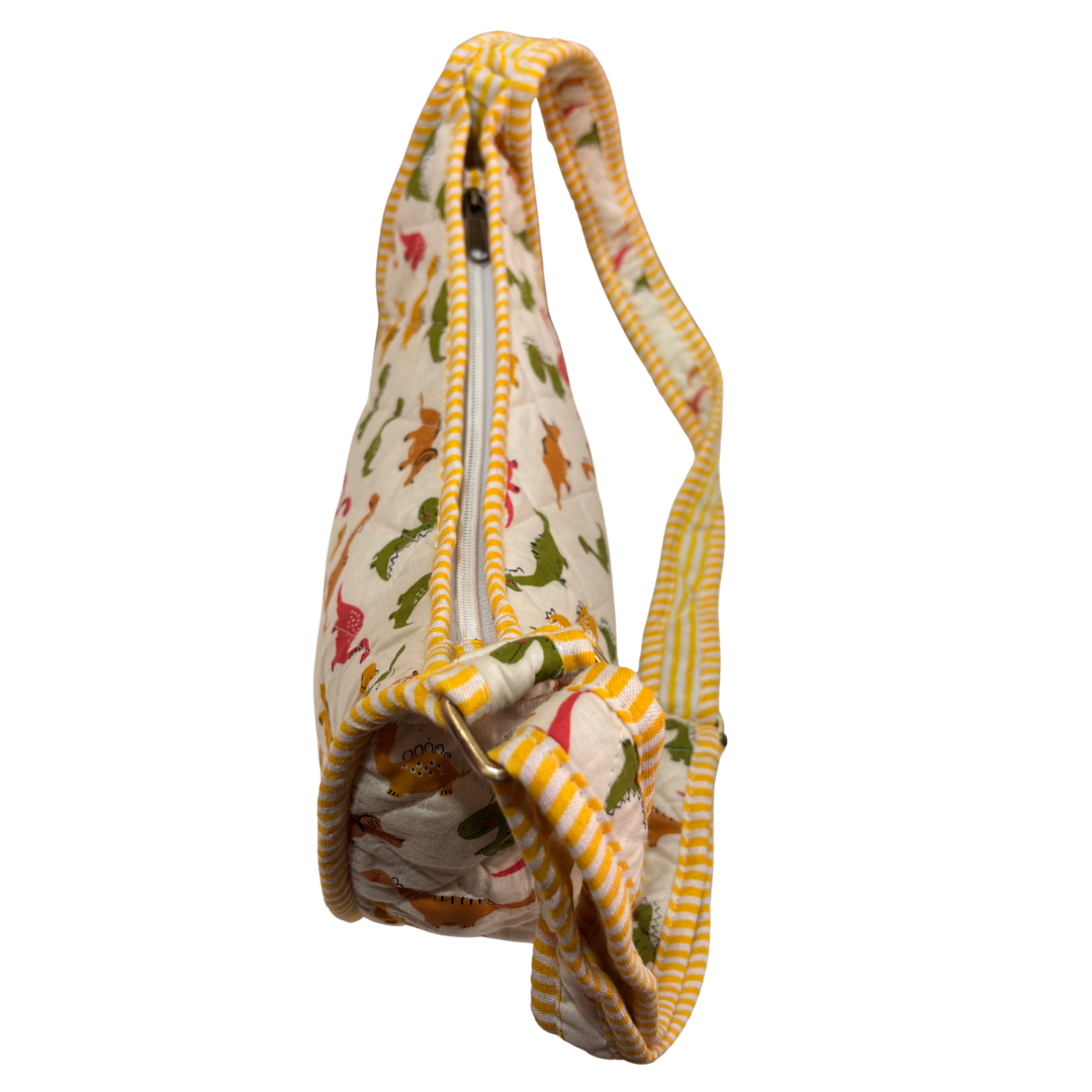 Quilted Cotton Moon Sling Bag for Women | Handcrafted Moon Crossbody Bag for Daily & Casual Wear | The House of RajPadmini