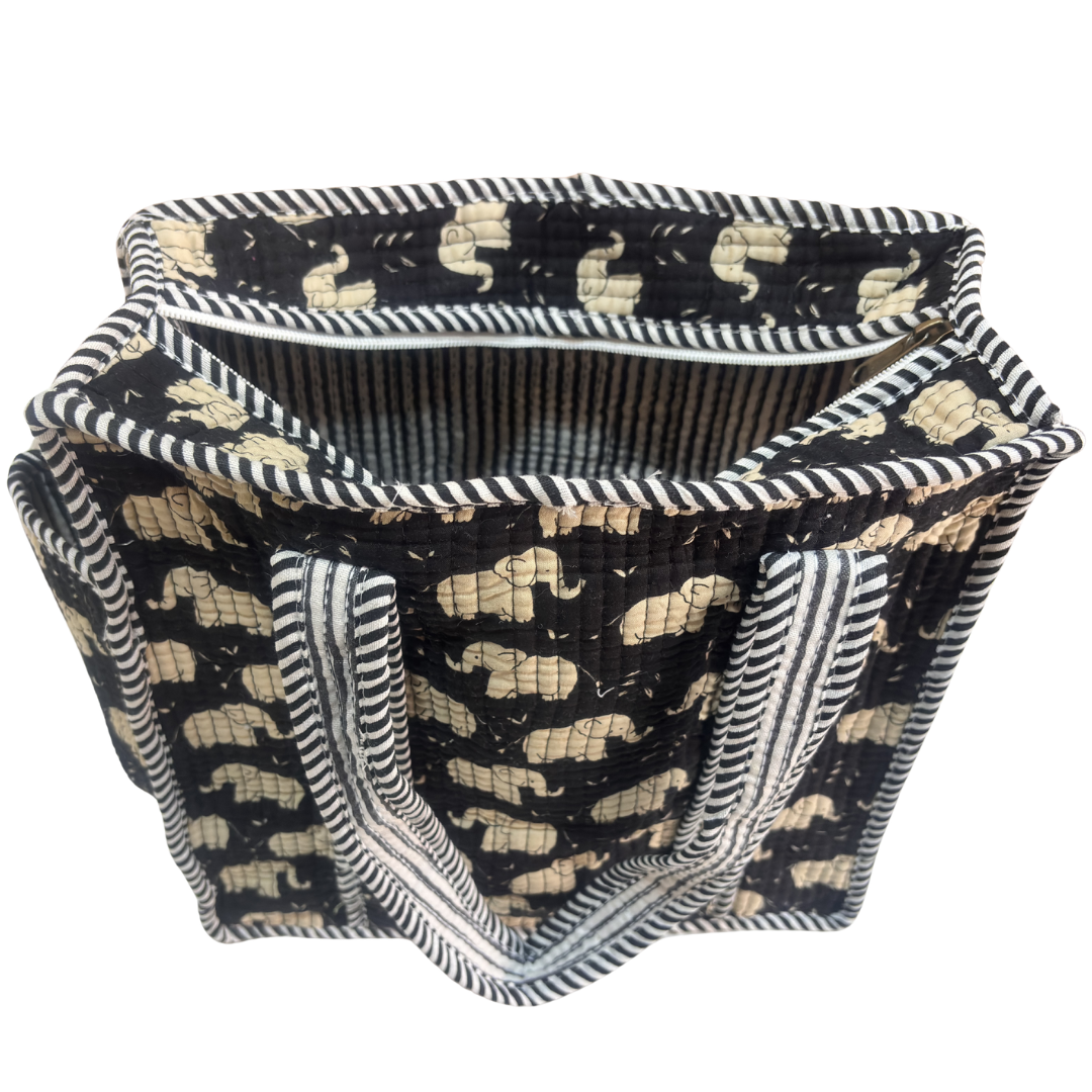 RajPadmini Handcrafted Quilted Cotton Ghar Se Mandir Edition - Tiffin & Pooja Carrier Collection