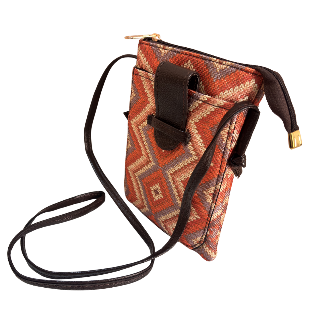 Mobile Sling Bag for Women | Printed Crossbody Phone Bag for Travel & Daily Use | The House of RajPadmini