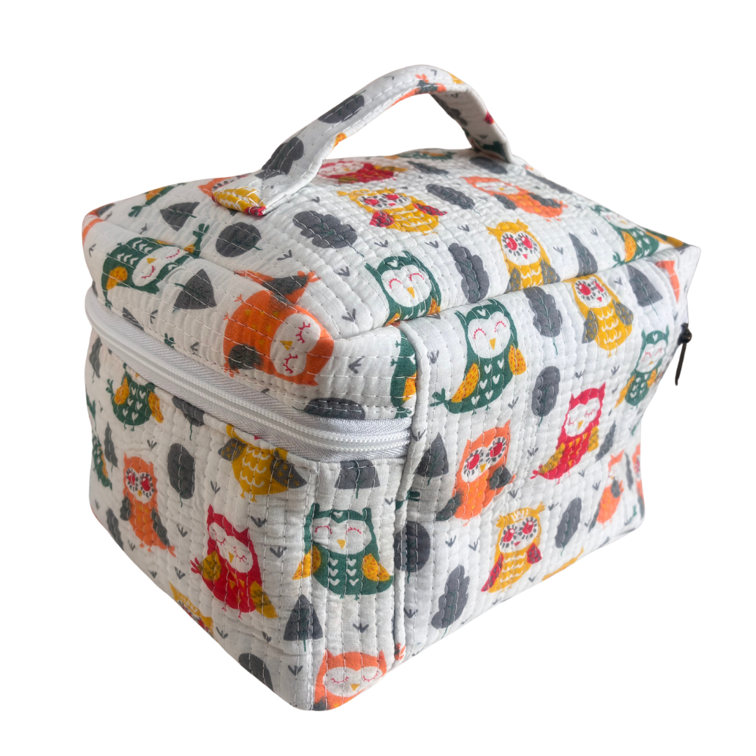 The House of RajPadmini Quilted Cotton Cosmetic Case
