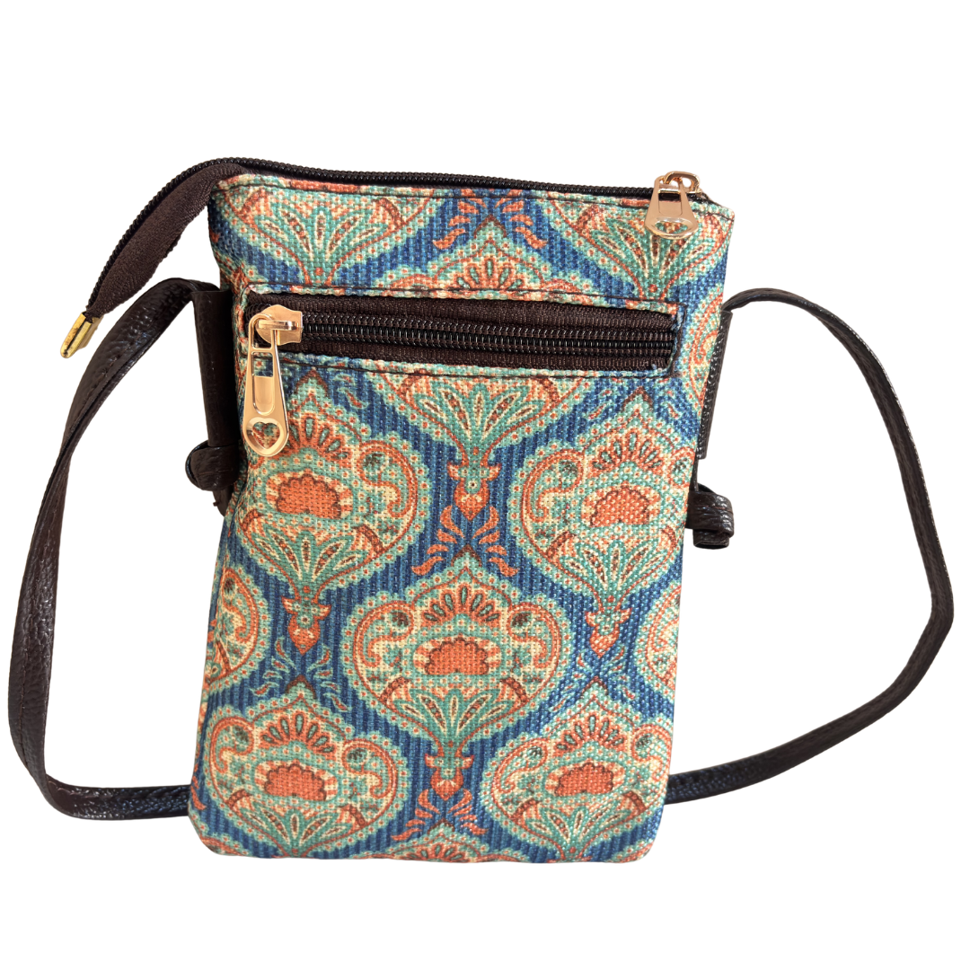 Mobile Sling Bag for Women | Printed Crossbody Phone Bag for Travel & Daily Use | The House of RajPadmini