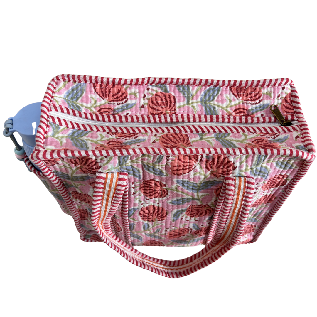 RajPadmini Handcrafted Quilted Cotton Ghar Se Mandir Edition - Tiffin & Pooja Carrier Collection