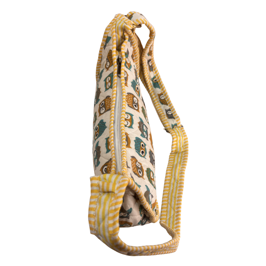 Quilted Cotton Moon Sling Bag for Women | Handcrafted Moon Crossbody Bag for Daily & Casual Wear | The House of RajPadmini