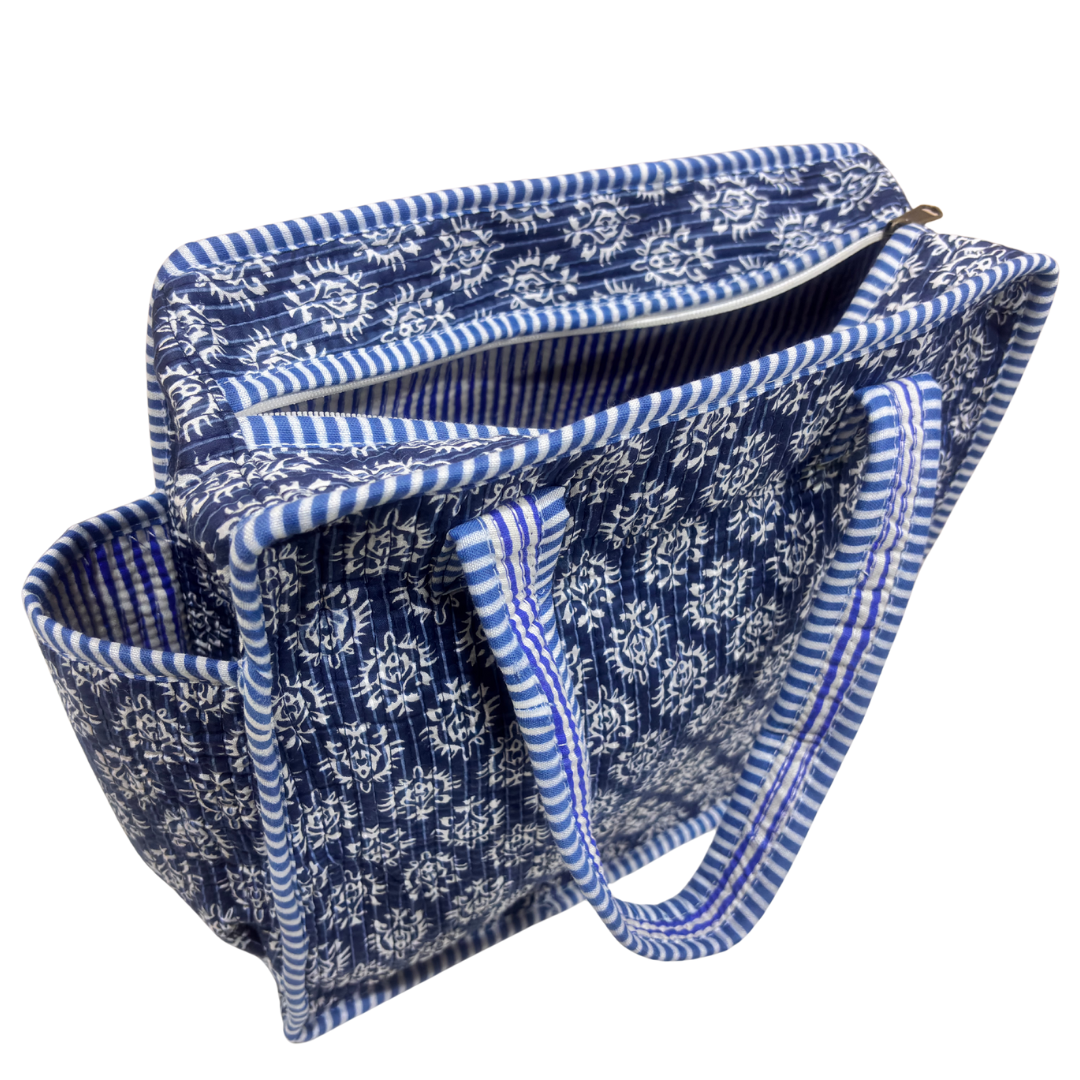 RajPadmini Handcrafted Quilted Cotton Ghar Se Mandir Edition - Tiffin & Pooja Carrier Collection