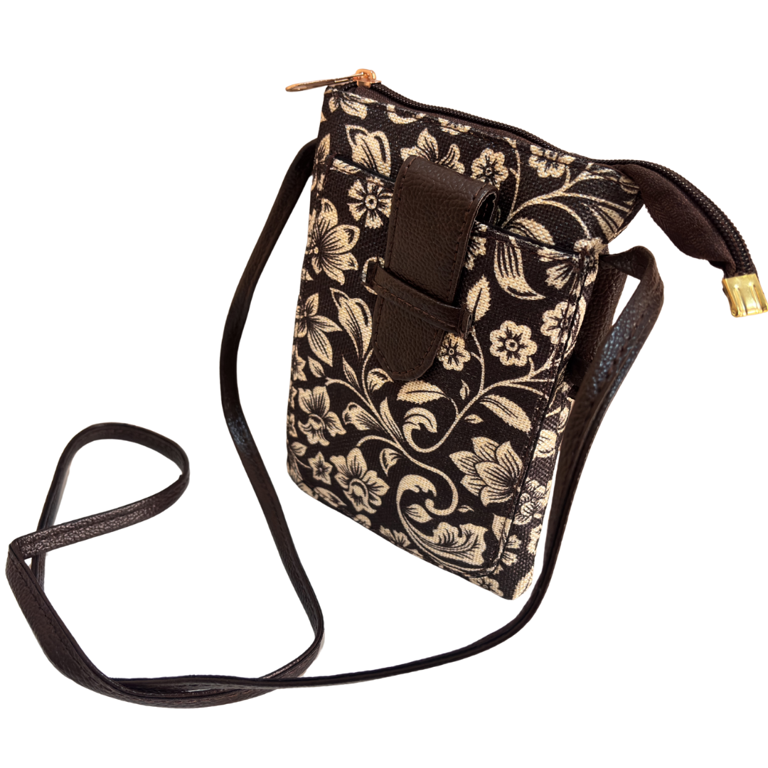 Mobile Sling Bag for Women | Printed Crossbody Phone Bag for Travel & Daily Use | The House of RajPadmini