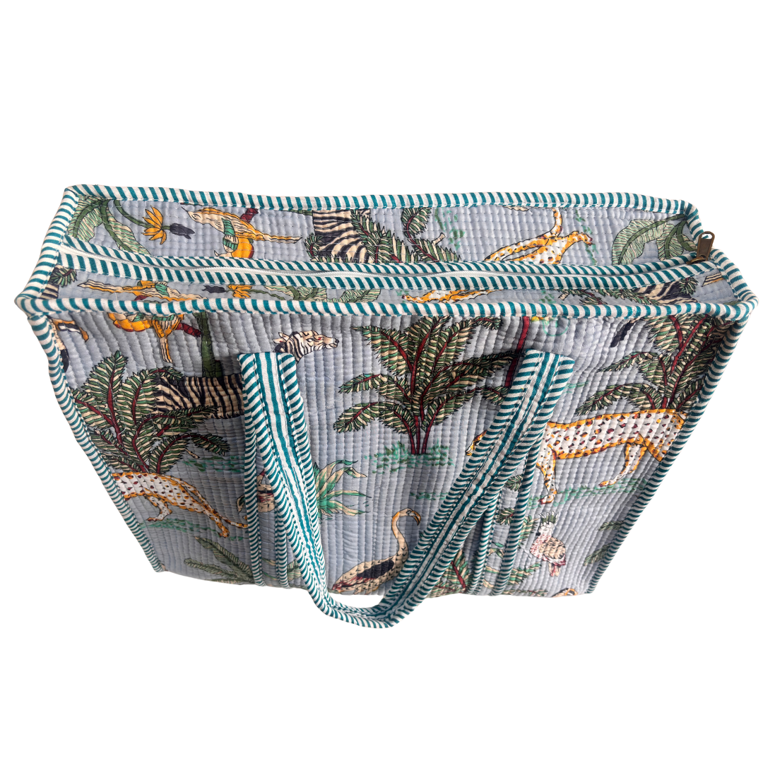 The Bazaar Bhoot Edition:- Premium Cotton Quilted Shopping Tote Bag