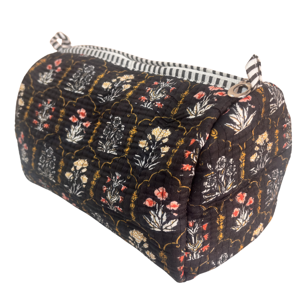 The Alfred Edition Multipurpose Travel Organizers:- Premium Handcrafted Waterproof Quilted Cotton Beauty/Travel Organizer Bag for Men & Women