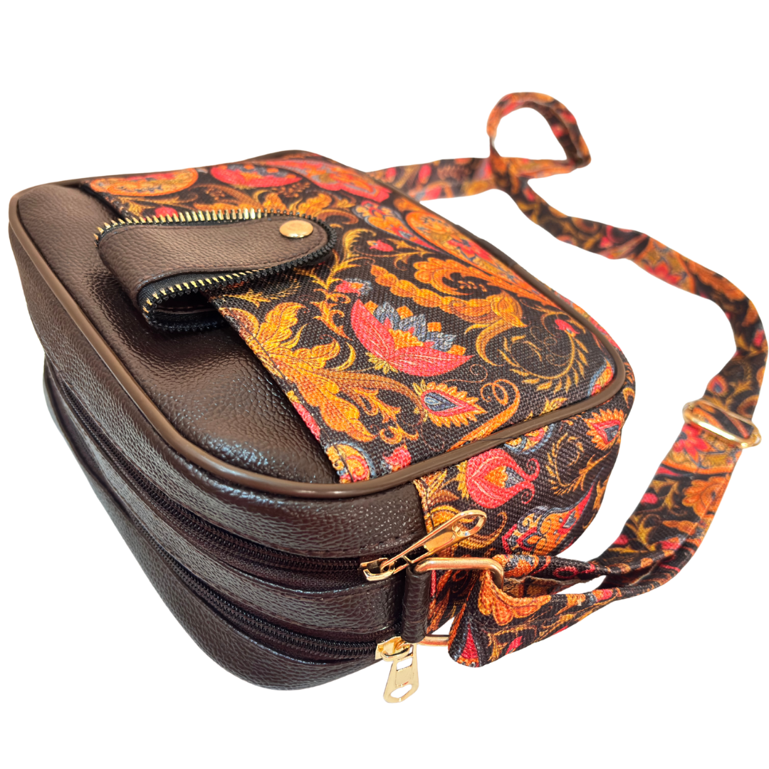 The House of RajPadmini Floral Print Crossbody Sling Bag