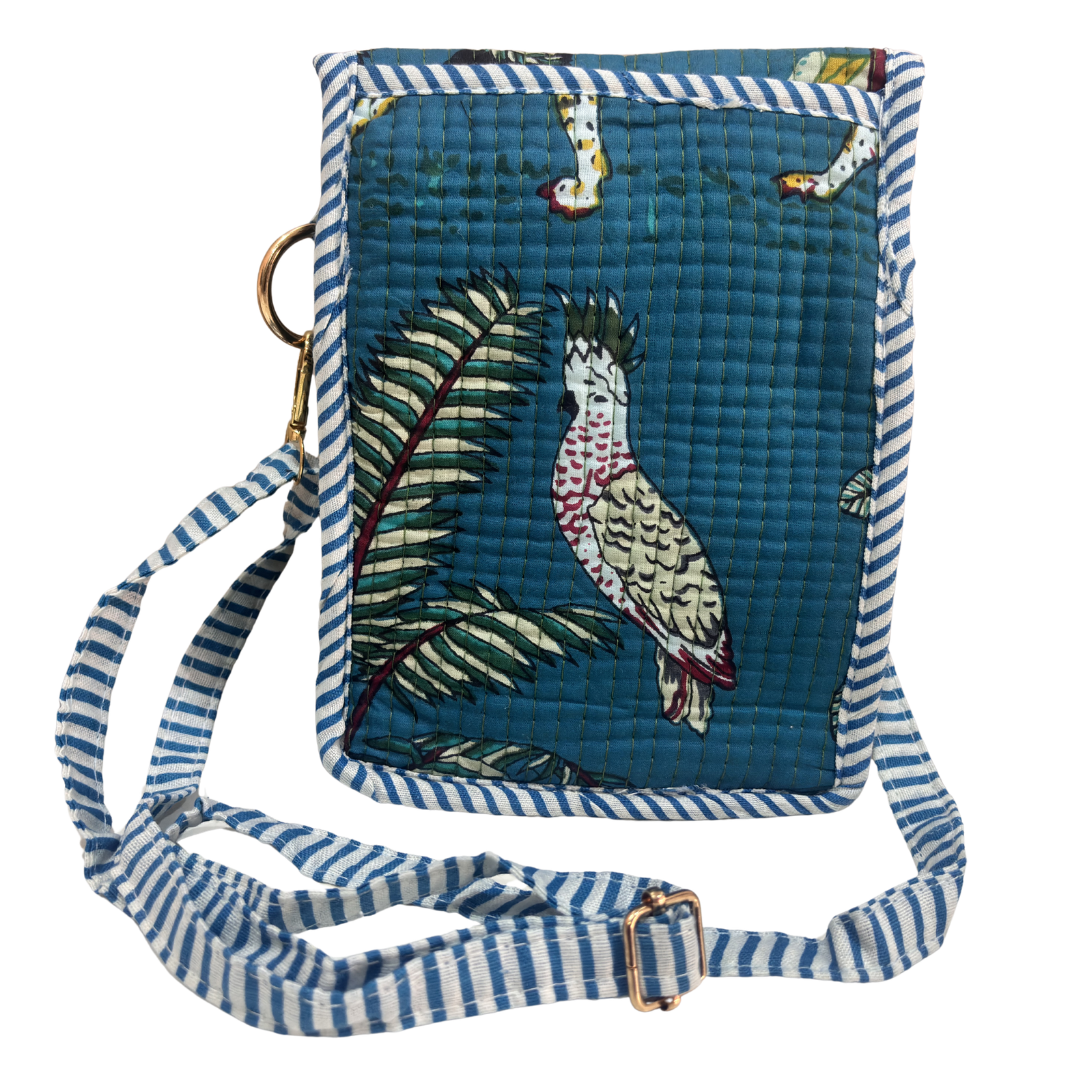 Quilted Cotton Mobile Sling Bag | The House of RajPadmini