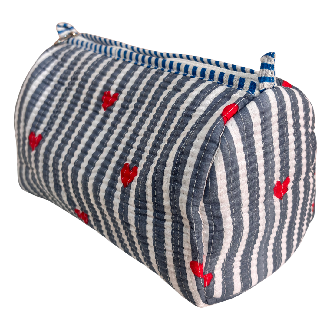 The Alfred Edition Multipurpose Travel Organizers:- Premium Handcrafted Waterproof Quilted Cotton Beauty/Travel Organizer Bag for Men & Women