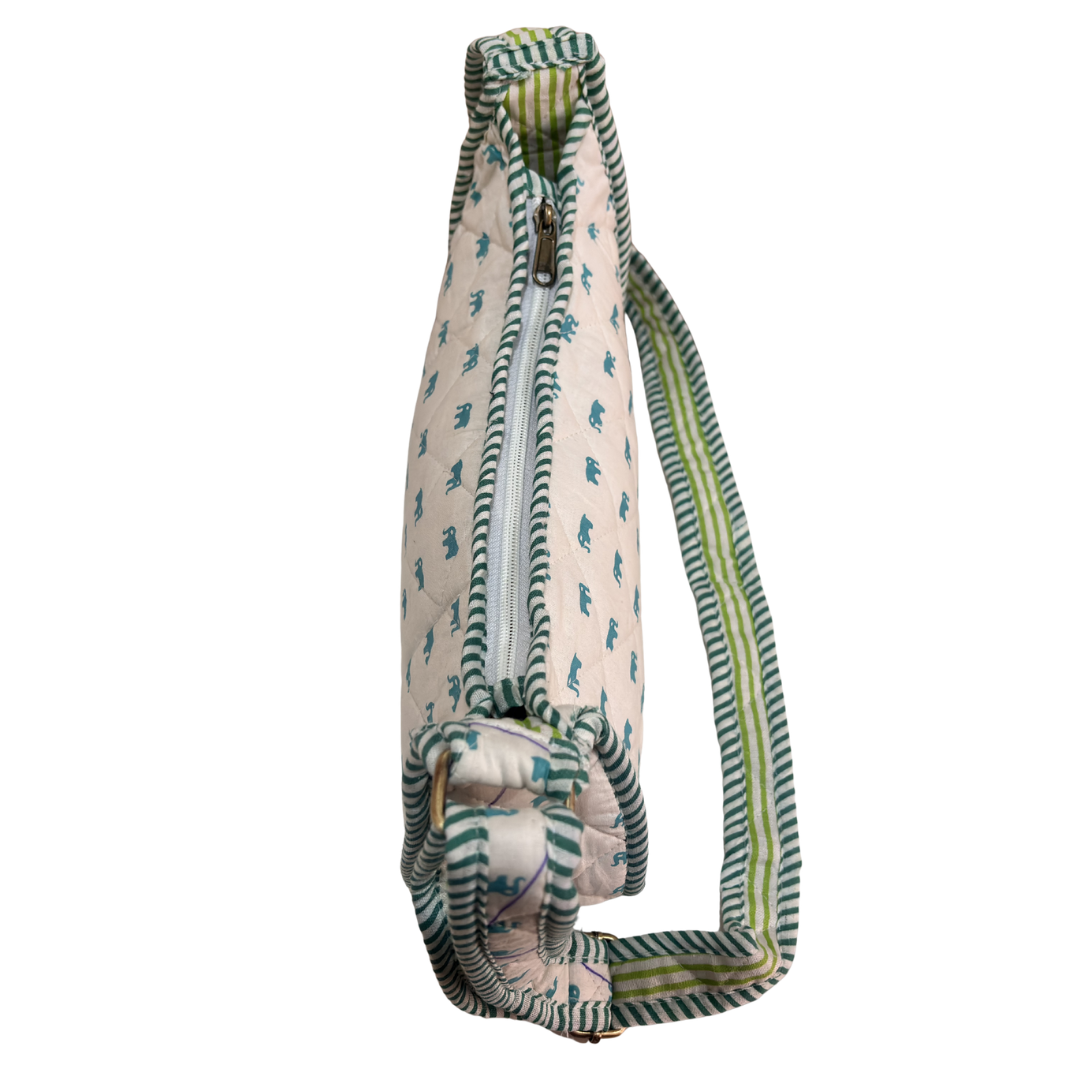 Quilted Cotton Moon Sling Bag for Women | Handcrafted Moon Crossbody Bag for Daily & Casual Wear | The House of RajPadmini