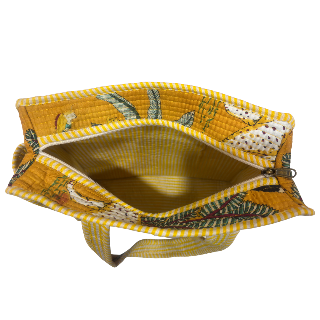 RajPadmini Handcrafted Quilted Cotton Ghar Se Mandir Edition - Tiffin & Pooja Carrier Collection