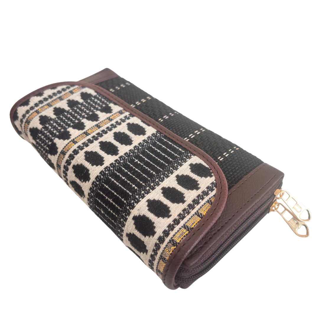 The Hamsafar Edition:- Women's Ethnic Jute Fabric Wallet with Double Partition