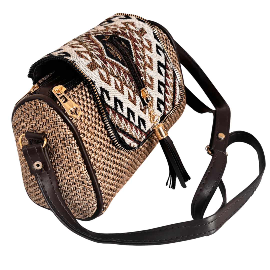 The Saheli Edition:- Women's Tan Brown Jute Sling Bag