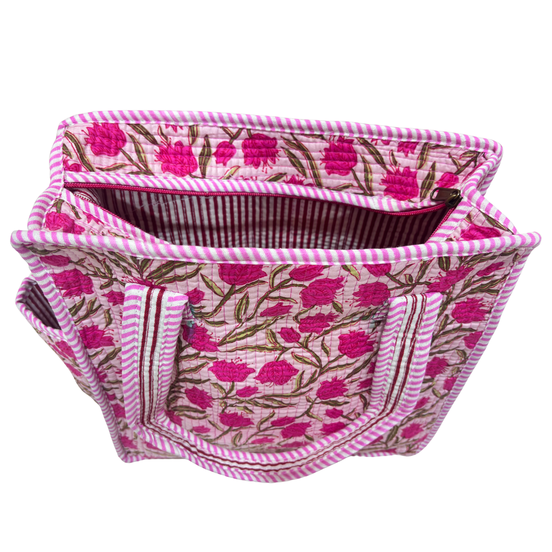 Handcrafted Quilted Cotton Mini Bag