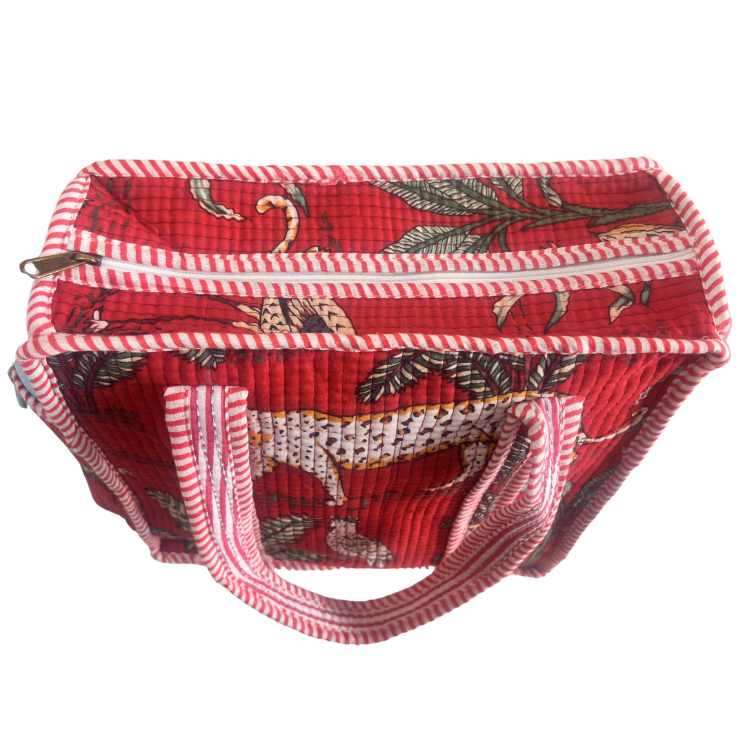 RajPadmini Handcrafted Quilted Cotton Ghar Se Mandir Edition - Tiffin & Pooja Carrier Collection