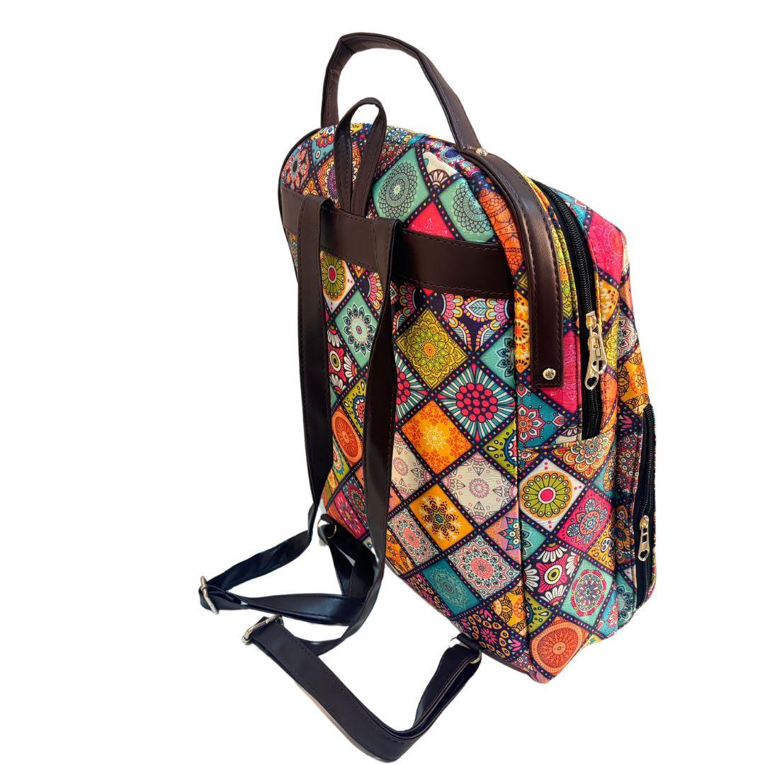 Ghummakad Edition :- Premium Ethnic Patterned Multicolor Backpack