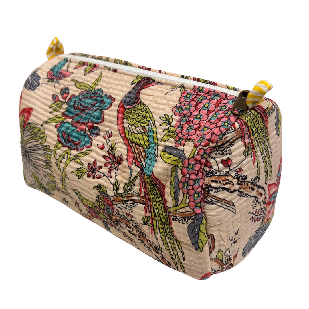 The Alfred Edition Multipurpose Travel Organizers:- Premium Handcrafted Waterproof Quilted Cotton Beauty/Travel Organizer Bag for Men & Women