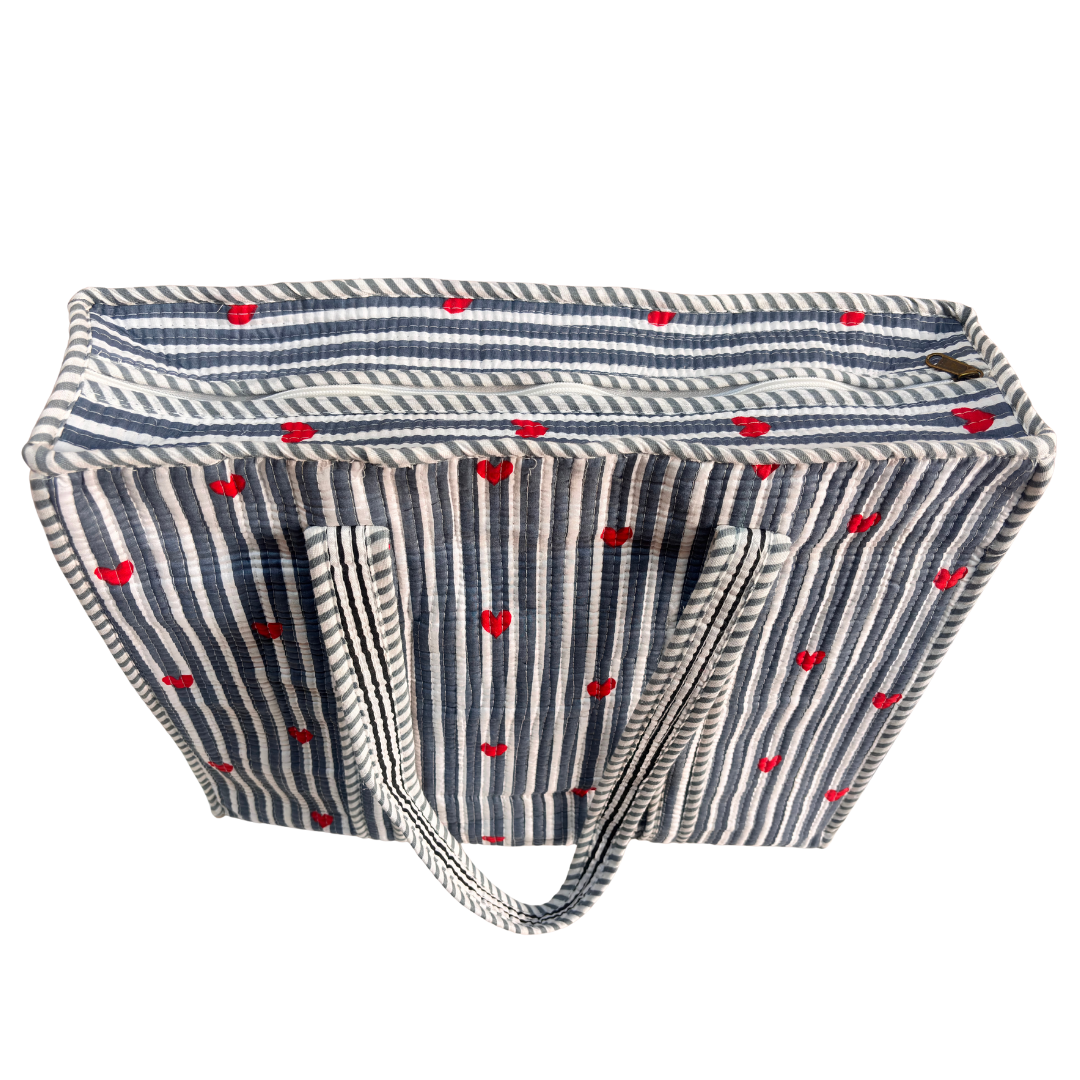 The Bazaar Bhoot Edition:- Premium Cotton Quilted Shopping Tote Bag